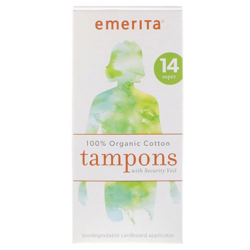 Emerita, 100% Organic Cotton Tampons with Security Veil, Super, 14 Tampons Review