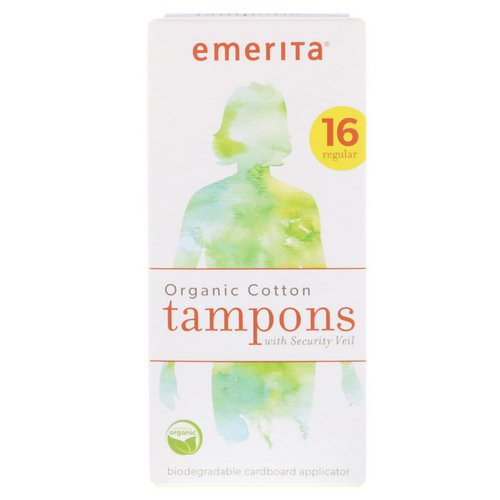 Emerita, Organic Cotton Tampons with Security Veil, Regular, 16 Tampons Review