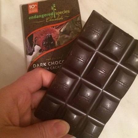 Endangered Species Chocolate, Cacao Nibs + Dark Chocolate, 3 oz (85 g) Review