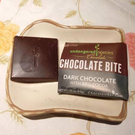 Endangered Species Chocolate, Extreme Dark Chocolate Bites, 12 Wrapped Pieces, 4.2 oz (119 g) Review