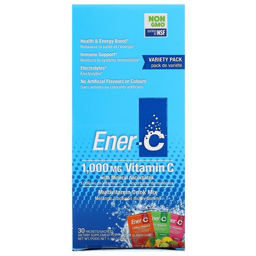 Ener-C, Vitamin C, Multivitamin Drink Mix, Variety Pack, 30 Packets, 9.9 oz (282.9 g) Review