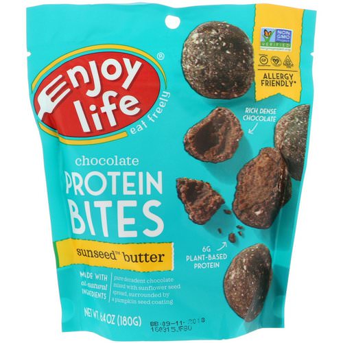 Enjoy Life Foods, Chocolate Protein Bites, Sunseed Butter, 6.4oz (180g) Review