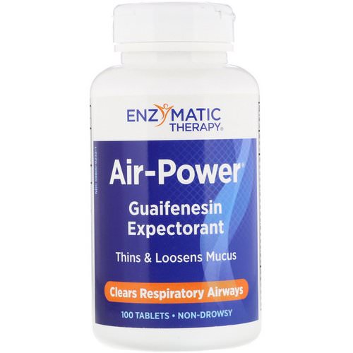 Enzymatic Therapy, Air-Power, Guaifenesin Expectorant, 100 Tablets Review