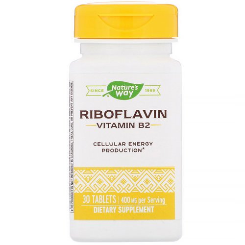 Nature's Way, Riboflavin Vitamin B2, 400 mg, 30 Tablets Review