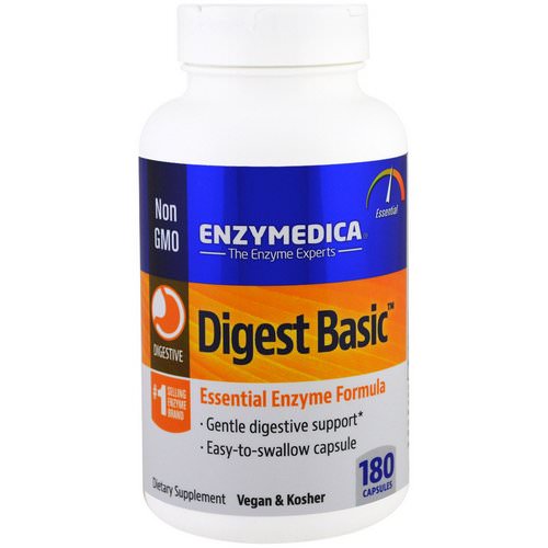 Enzymedica, Digest Basic, Essential Enzyme Formula, 180 Capsules Review