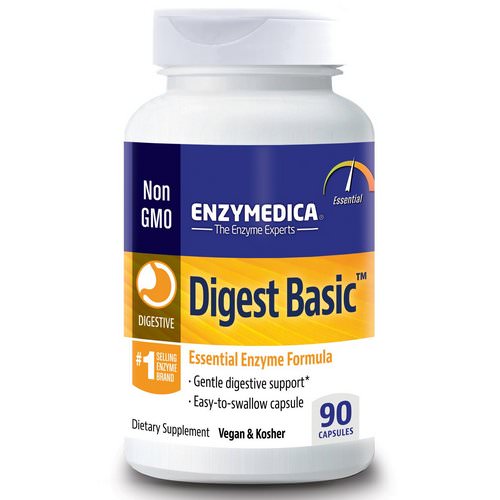 Enzymedica, Digest Basic, Essential Enzyme Formula, 90 Capsules Review