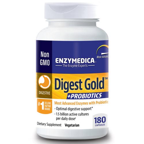 Enzymedica, Digest Gold + Probiotics, 180 Capsules Review