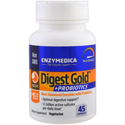 Enzymedica, Digest Gold + Probiotics, 45 Capsules Review