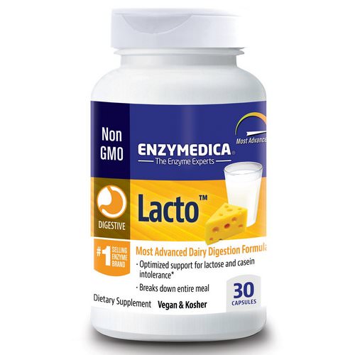 Enzymedica, Lacto, Most Advanced Dairy Digestion Formula, 30 Capsules Review