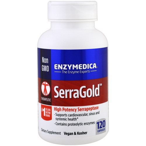 Enzymedica, SerraGold, High Potency Serrapeptase, 120 Capsules Review