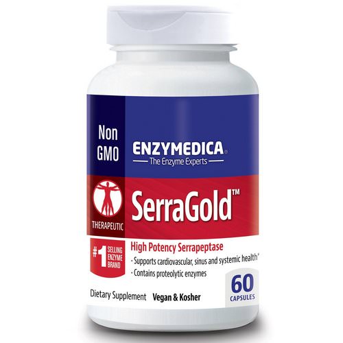 Enzymedica, SerraGold, High Potency Serrapeptase, 60 Capsules Review