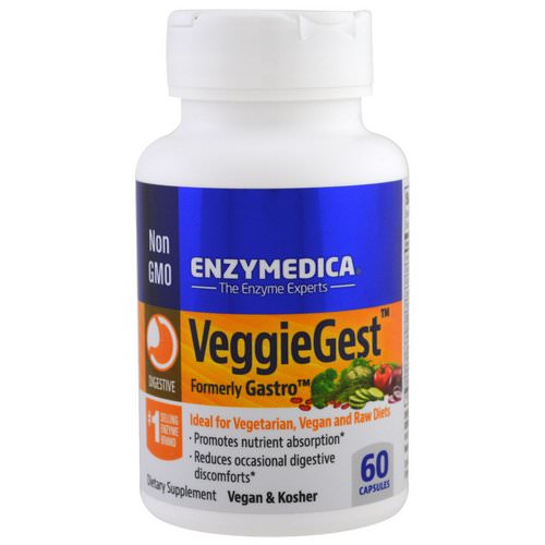 Enzymedica, VeggieGest (Formerly Gastro), 60 Capsules Review