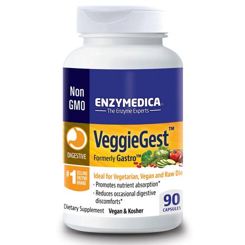 Enzymedica, VeggieGest, (Formerly Gastro), 90 Capsules Review