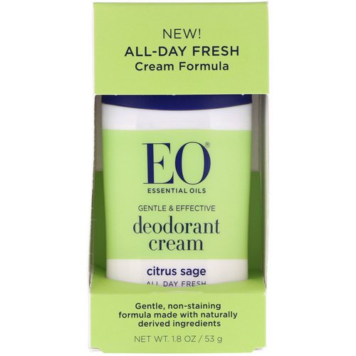 EO Products, Deodorant Cream, Citrus Sage, 1.8 oz (53 g) Review