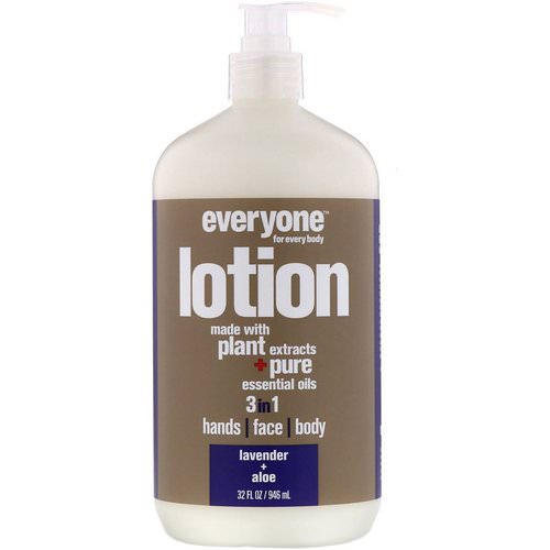 EO Products, Everyone Lotion, 3 in 1, Lavender + Aloe, 32 fl oz (946 ml) Review