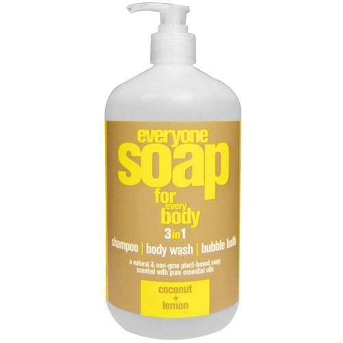 EO Products, Everyone Soap for Every Body, 3 in 1, Coconut + Lemon, 32 fl oz (946 ml) Review