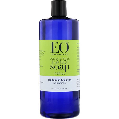 EO Products, Hand Soap Refill, Peppermint & Tea Tree, Sulfate-Free, 32 fl oz (946 ml) Review