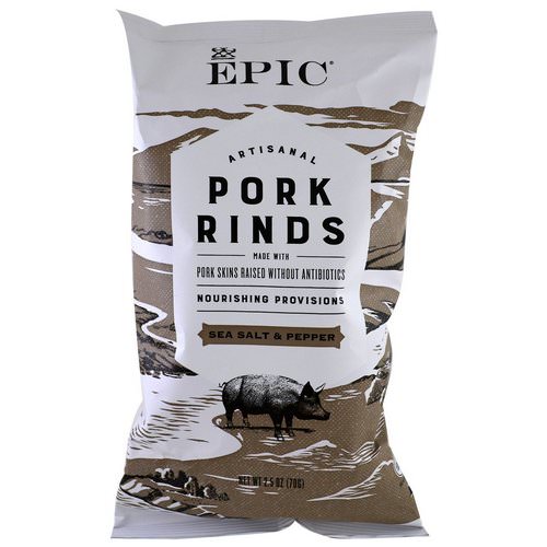 Epic Bar, Artisanal Pork Rinds, Sea Salt & Pepper, 2.5 oz (70 g) Review