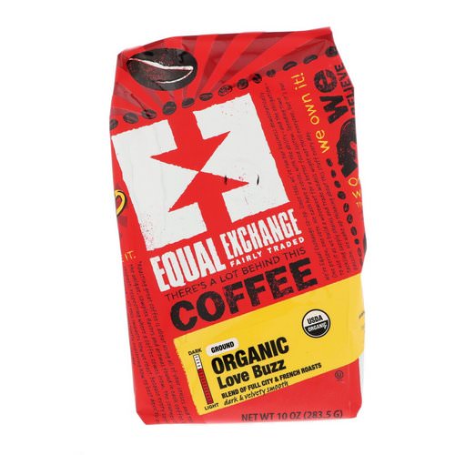 Equal Exchange, Organic, Coffee, Love Buzz, Ground, 10 oz (283.5 g) Review