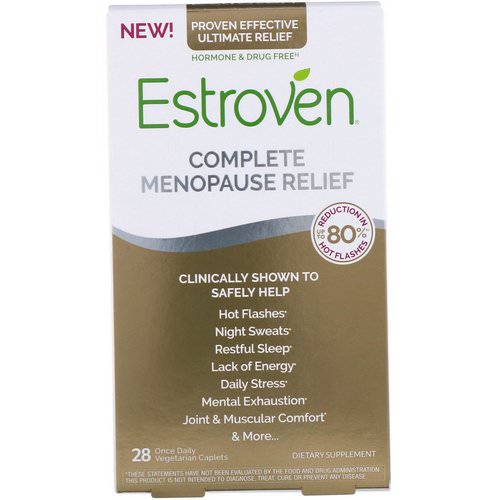 Estroven, Complete Menopause Relief, 28 Vegetarian Caplets Review