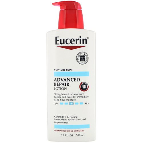 Eucerin, Advanced Repair Lotion, Fragrance Free, 16.9 fl oz (500 ml) Review