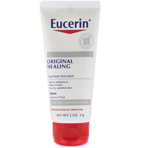 Eucerin, Original Healing, Creme for Very Dry Sensitive Skin, Fragrance Free, 2 oz (57 g) Review