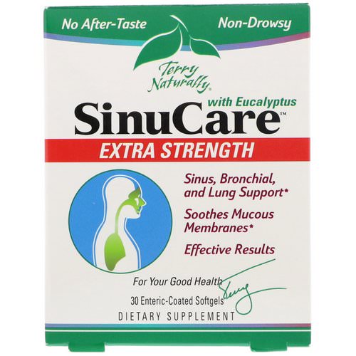 EuroPharma, Terry Naturally, SinuCare Extra Strength, 30 Enteric-Coated Softgels Review