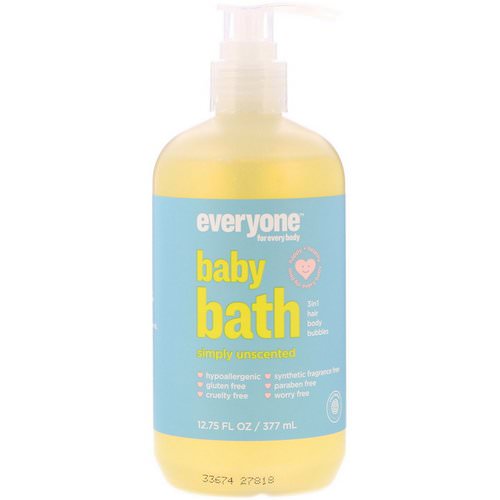 Everyone, Baby Bath, Simply Unscented, 12.75 fl oz (377 ml) Review