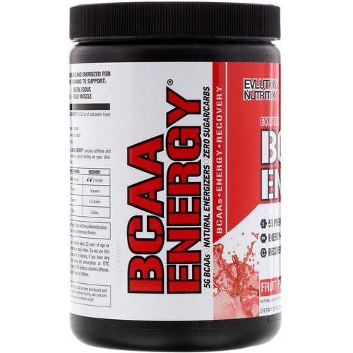 EVLution Nutrition, BCAA Energy, Fruit Punch, 10.2 oz (288 g) Review