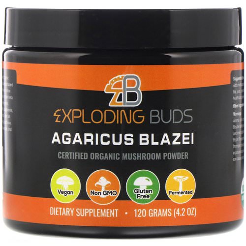 Exploding Buds, Agaricus Blazei, Certified Organic Mushroom Powder, 4.2 oz (120 g) Review