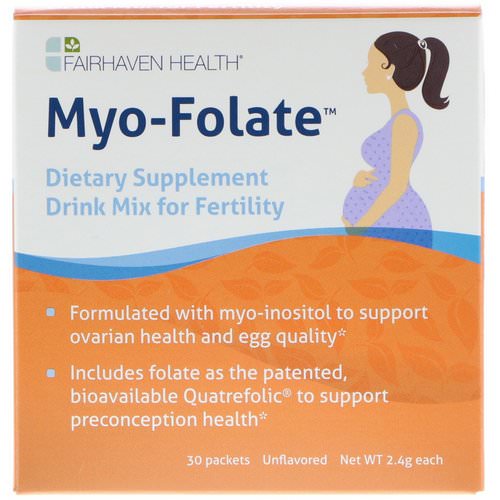 Fairhaven Health, Myo-Folate, A Drinkable Fertility Supplement, Unflavored, 30 Packets, 2.4 g Each Review