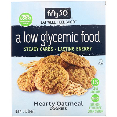 Fifty 50, Low Glycemic Hearty Oatmeal Cookies, 7 oz (198 g) Review