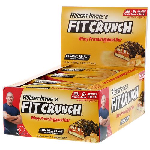 FITCRUNCH, Whey Protein Baked Bar, Caramel Peanut, 12 Bars, 3.10 oz (88 g) Each Review
