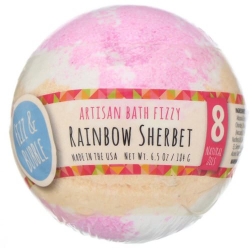 Fizz & Bubble, Artisan Bath Fizzy, Rainbow Sherbet, 6.5 oz (184 g) Review