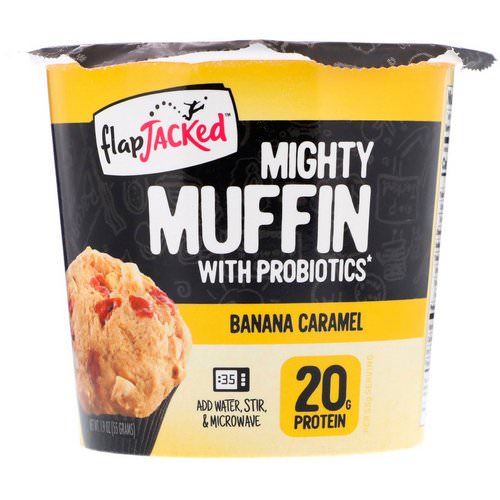 FlapJacked, Mighty Muffin with Probiotics, Banana Caramel, 1.9 oz (55 g) Review