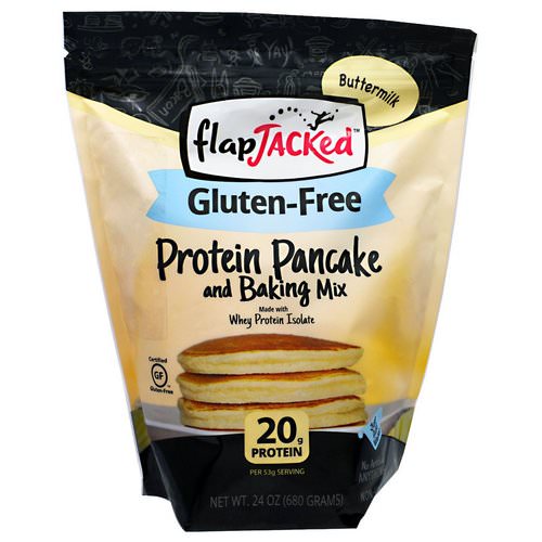 FlapJacked, Protein Pancake and Baking Mix, Gluten-Free Buttermilk, 24 oz (680 g) Review