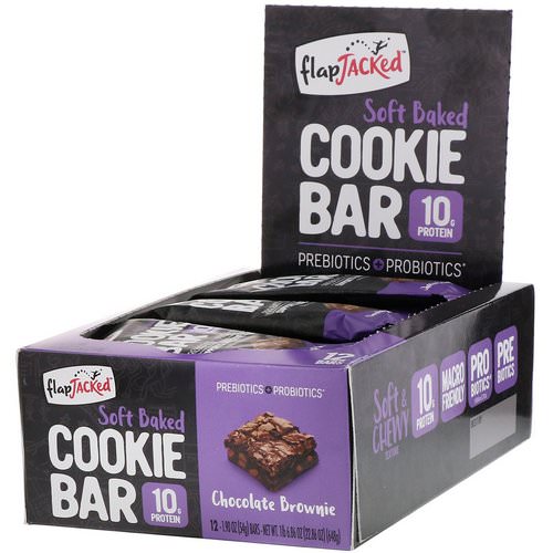 FlapJacked, Soft Baked Cookie Bar, Chocolate Brownie, 12 Bars, 1.90 oz (54 g) Each Review