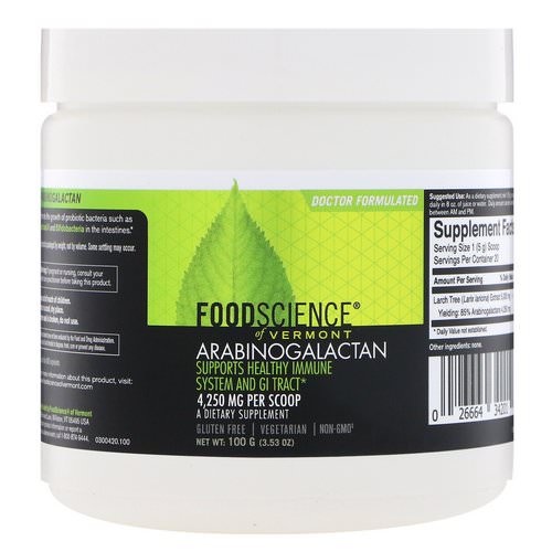 FoodScience, Arabinogalactan Powder, 3.53 oz (100 g) Review