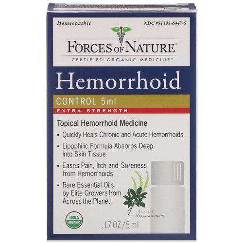 Forces of Nature, Hemorrhoid Control, Extra Strength, 0.17 oz (5 ml) Review