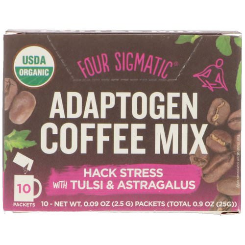 Four Sigmatic, Adaptogen Coffee Mix, Light + Cinnamon, 10 Packets, 0.09 oz (2.5 g) Each Review