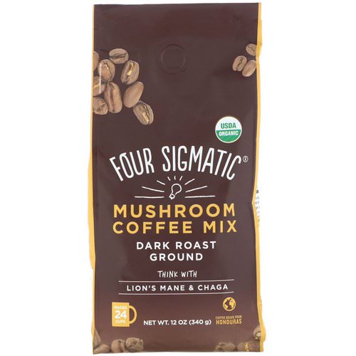 Four Sigmatic, Mushroom Coffee Mix, Dark Roast Ground, 12 oz (340 g) Review