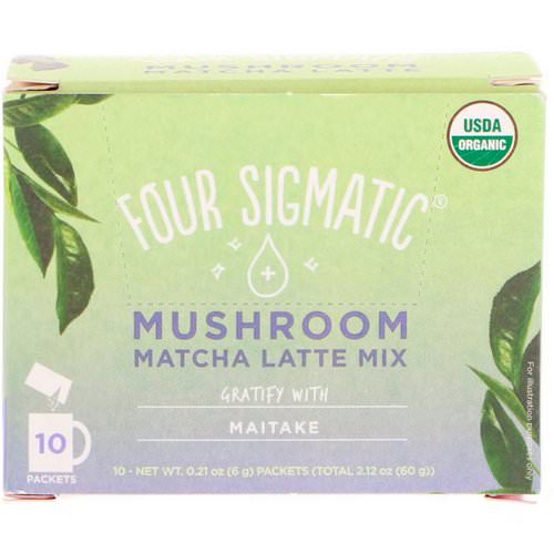 Four Sigmatic, Mushroom Matcha Latte Mix, 10 Packets, 0.21 oz (6 g) Each Review