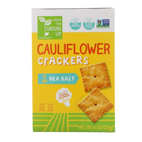 From The Ground Up, Cauliflower Crackers, Sea Salt, 4 oz (113 g) Review