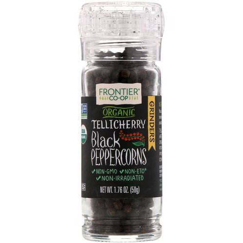 Frontier Natural Products, Organic Tellicherry Black Peppercorns, 1.76 oz (50 g) Review