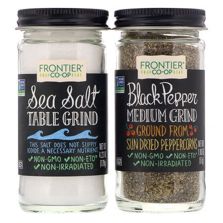 Frontier Natural Products, Sea Salt, Pepper