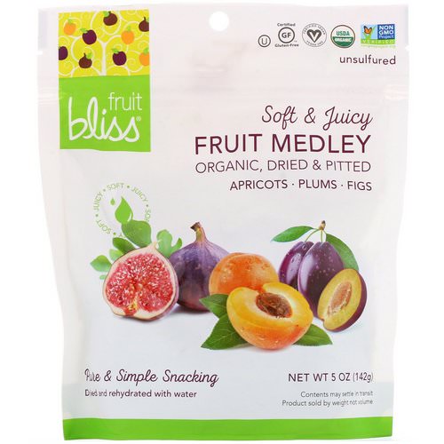Fruit Bliss, Organic, Dried & Pitted Fruit Medley, Apricots, Plums and Figs, 5 oz (142 g) Review