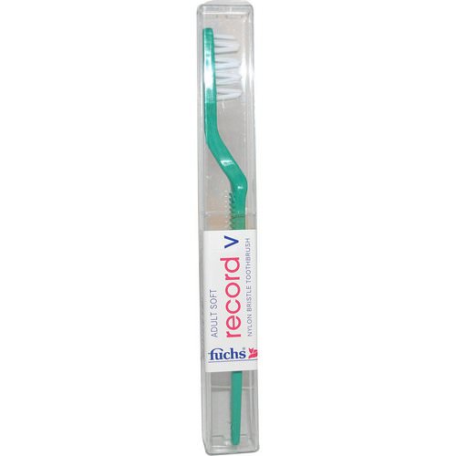 Fuchs Brushes, Record V, Nylon Bristle Toothbrush, Adult Soft, Fuscia, 1 Toothbrush Review