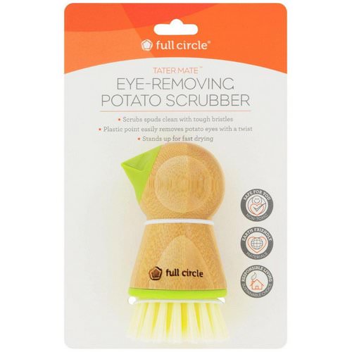 Full Circle, Tater Mate, Eye-Removing Potato Scrubber, 1 Brush Review