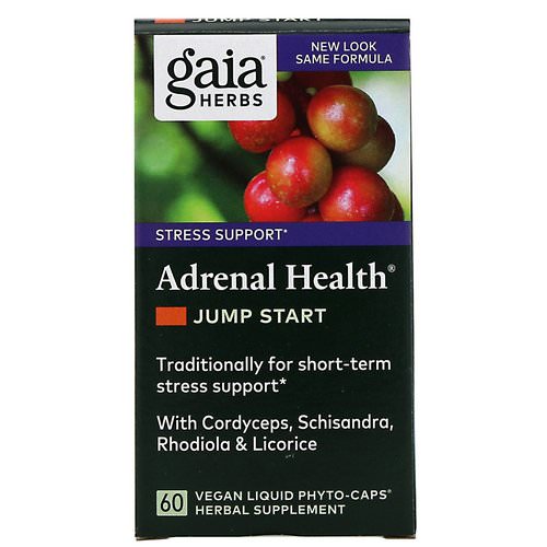 Gaia Herbs, Adrenal Health, Jump Start, 60 Vegan Liquid Phyto-Caps Review