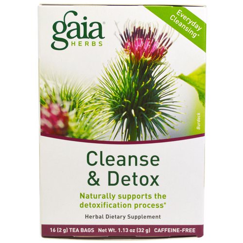Gaia Herbs, Cleanse & Detox, Caffeine-Free, 16 Tea Bags, 1.13 oz (32 g) Review